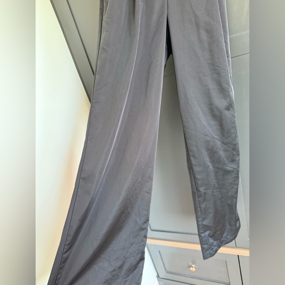 NWT • Victoria Secret VSX Lux Glossy Sport Wide-Leg Black Jumpsuit • S - Picture 10 of 10